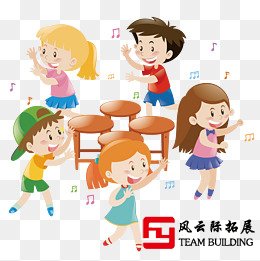 搶凳子、搶椅子游戲卡通圖片